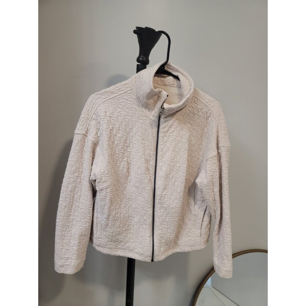 lululemon athletica Cream Textured Full-Zip Jacket